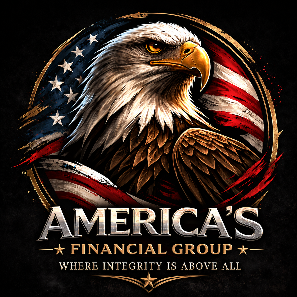 America's Financial Group eagle and flag emblem